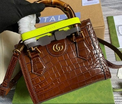 Gucci – Diana Crocodile Tote Bag